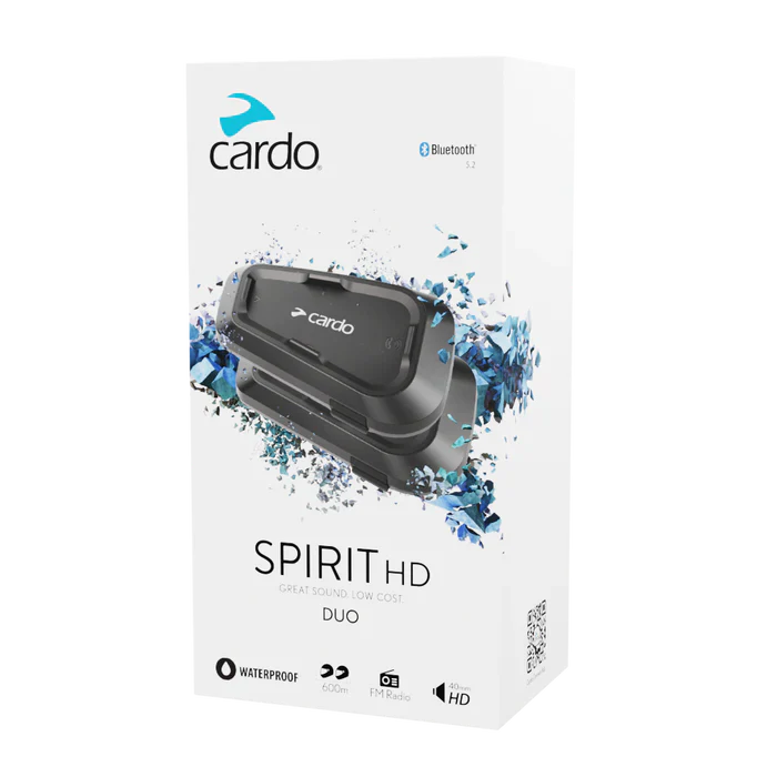 Cardo Spirit HD Bluetooth Headset, Duo